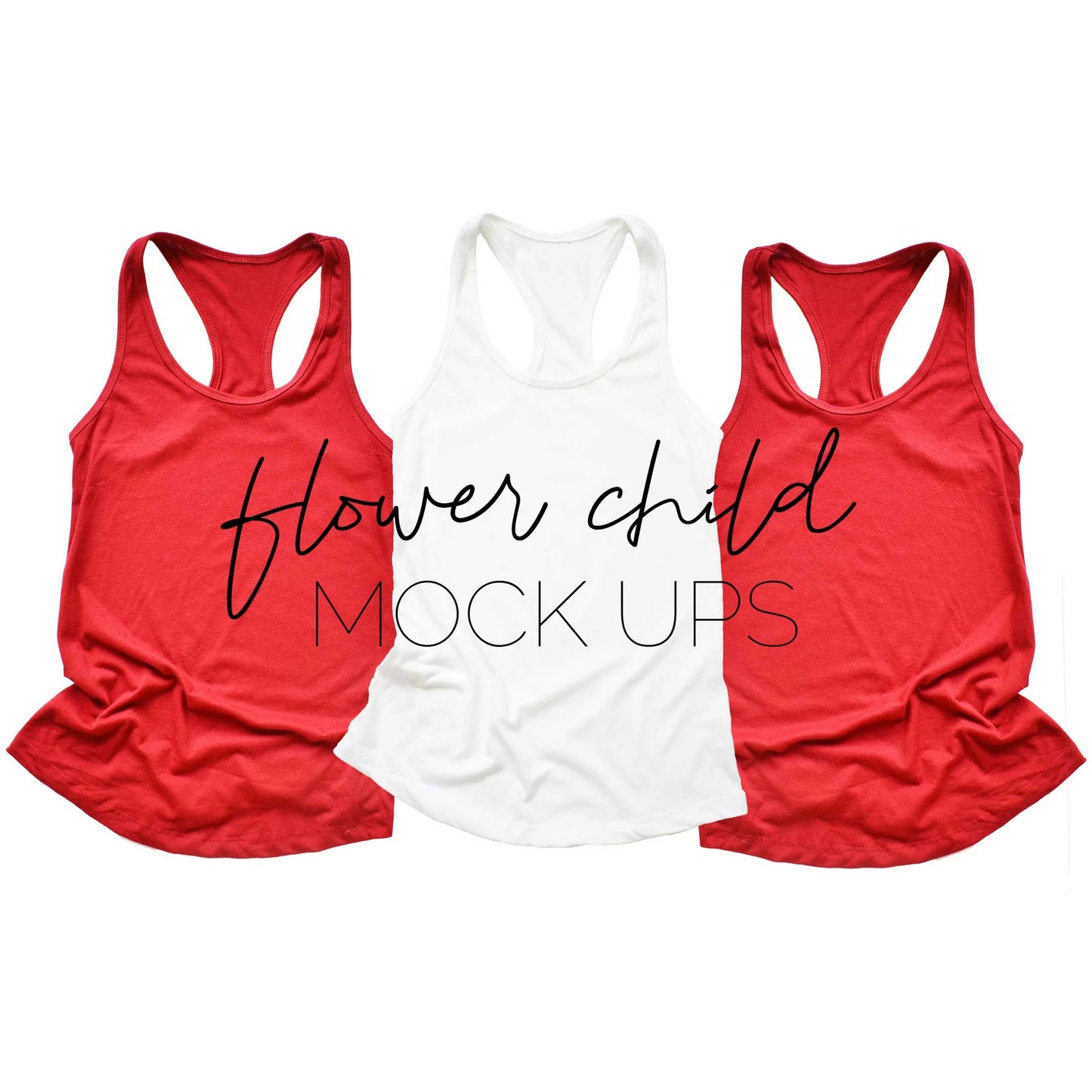Next Level 1533 Red White Trio - flowerchildmockups