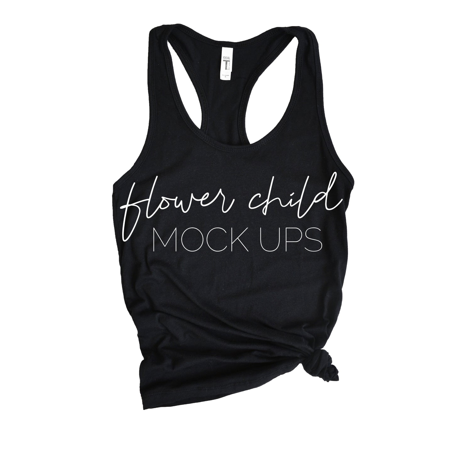 Next Level 1533 Black Mock-Up Side Knot - flowerchildmockups