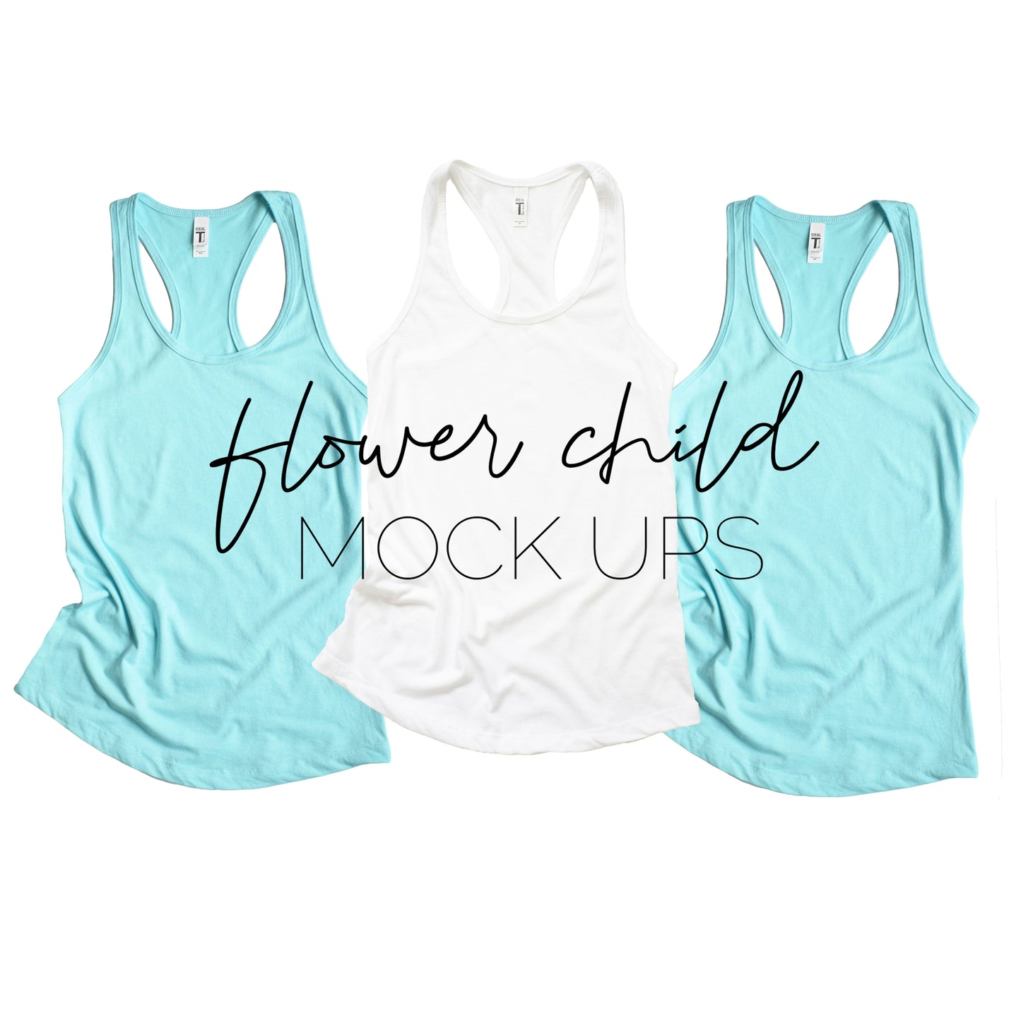 Next Level 1533 Cancun White Trio Mock-up - flowerchildmockups