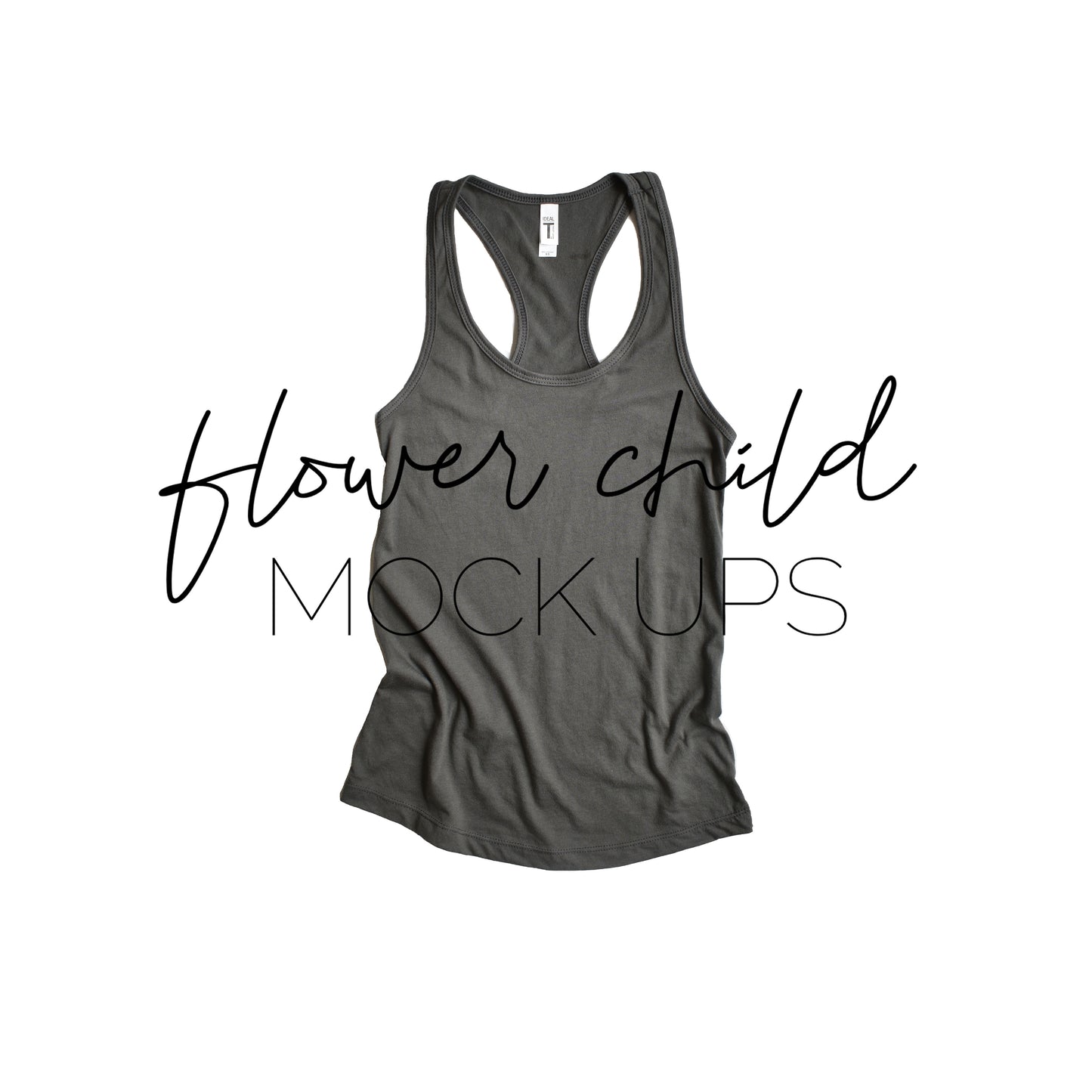 Next Level 1533 Dark Gray Mock-Up Flat - flowerchildmockups