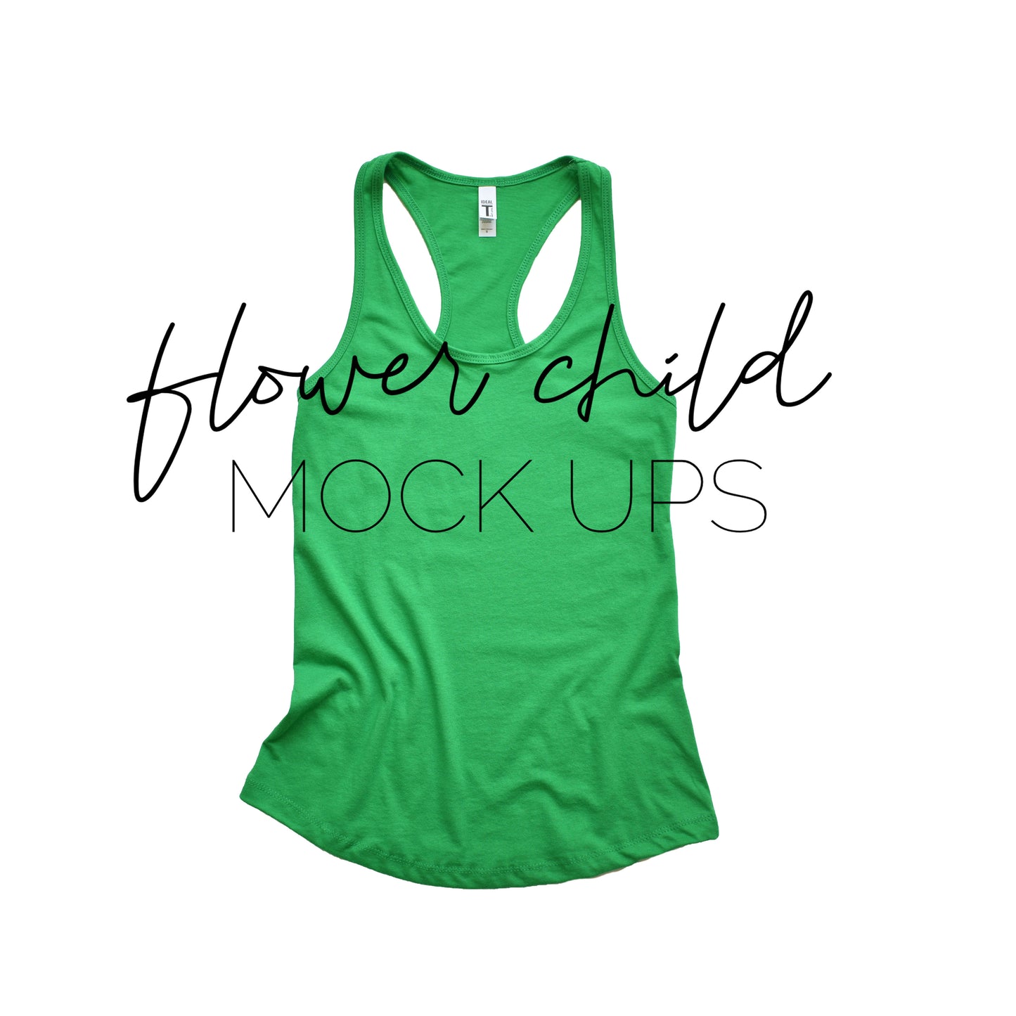 Next Level 1533 Kelly Green Flat Mock-Up - flowerchildmockups