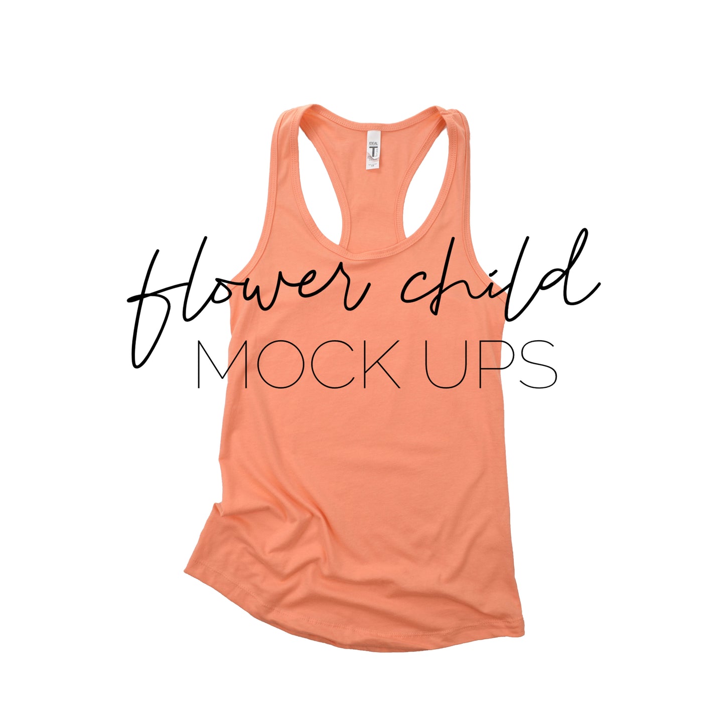 Next Level 1533 Light Orange Flat Mock-Up - flowerchildmockups