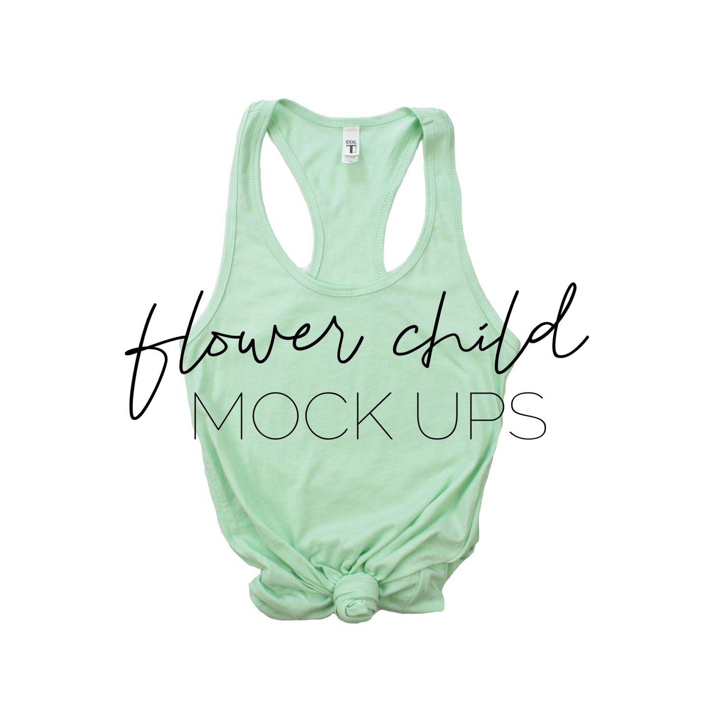 Next Level 1533 Mint Mock-up Center Knot - flowerchildmockups