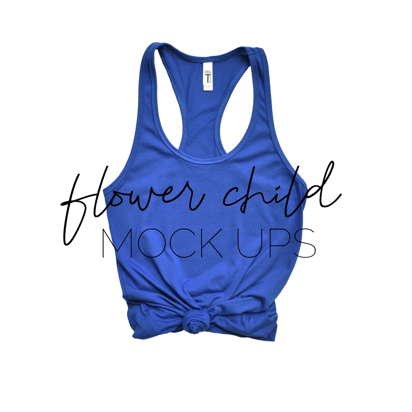 Next Level 1533 Royal Blue Mock-up Center Knot - flowerchildmockups