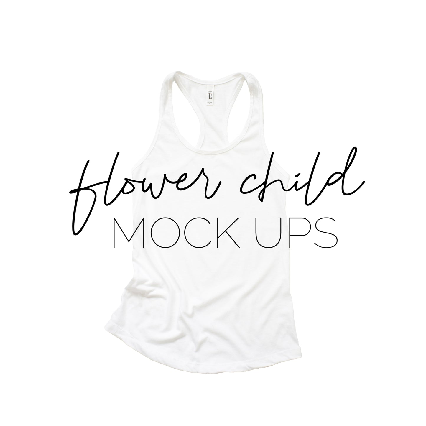Next Level 1533 White Mock-up Flat - flowerchildmockups