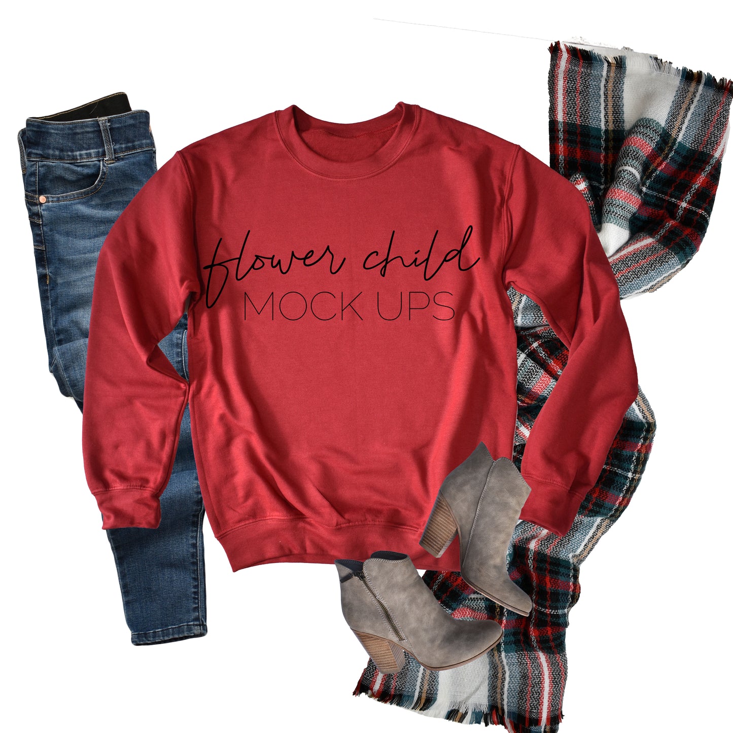 Gildan 180000 Cardinal Christmas Mockup - flowerchildmockups