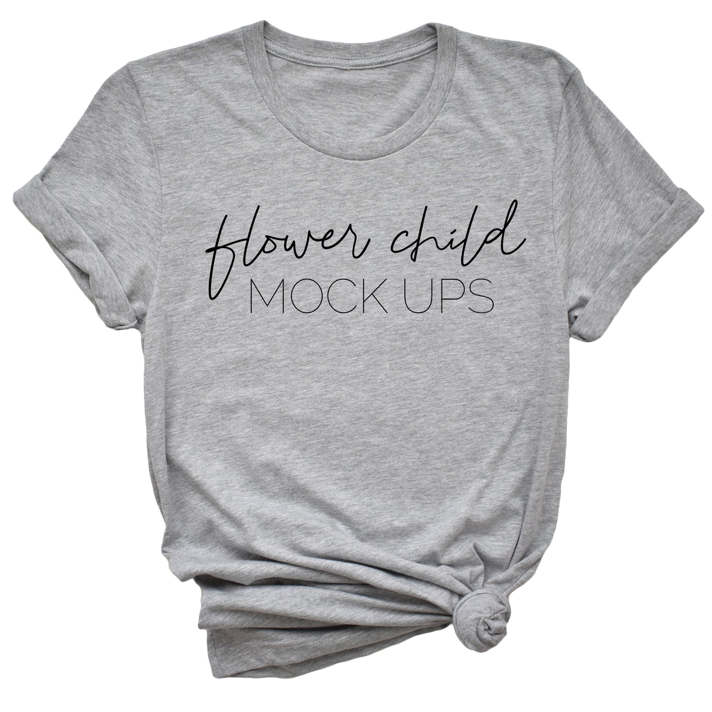 Bella Canvas 3001 Athletic Heather Side Knot TAGLESS - flowerchildmockups