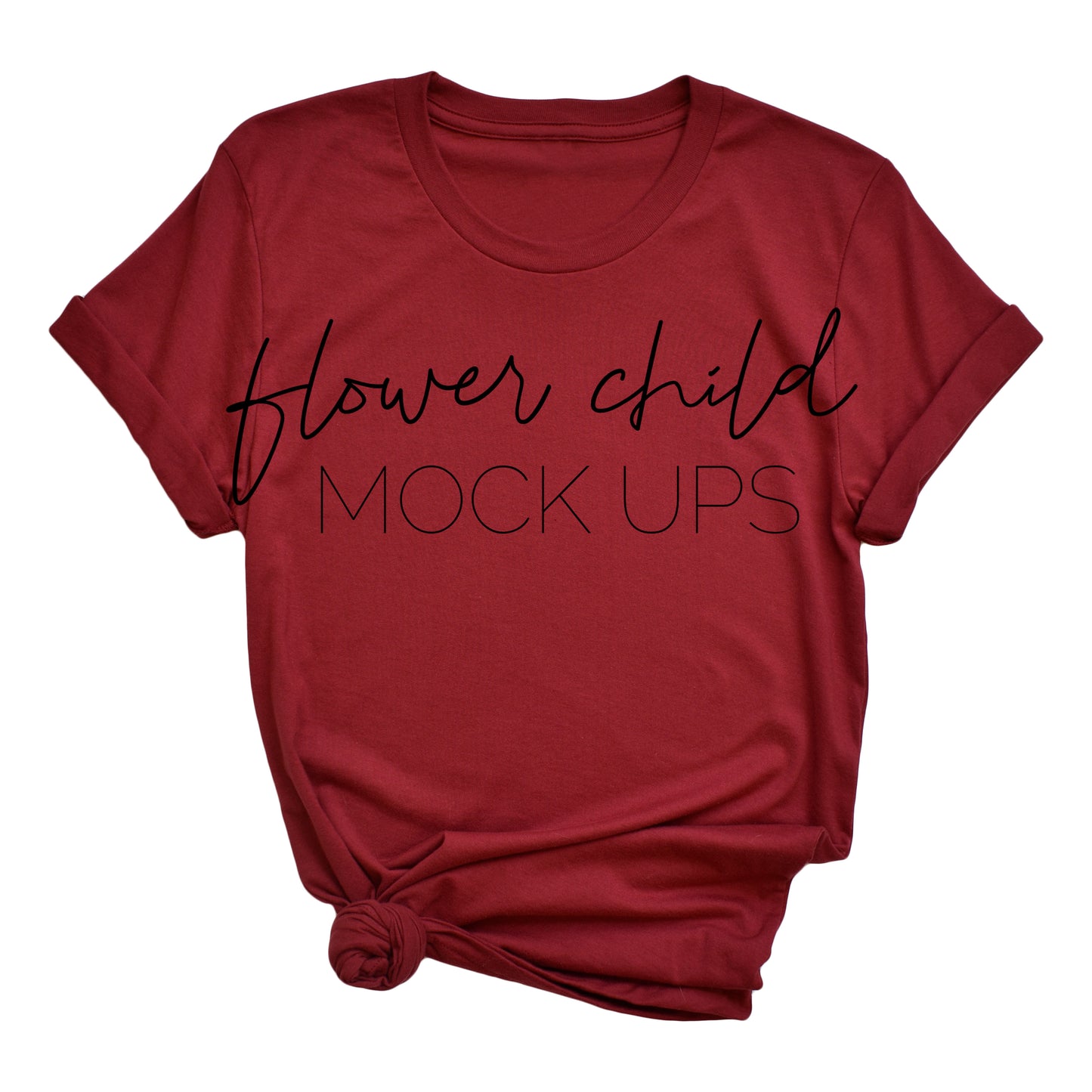 Bella Canvas 3001 Cardinal Mockup Side Knot - flowerchildmockups