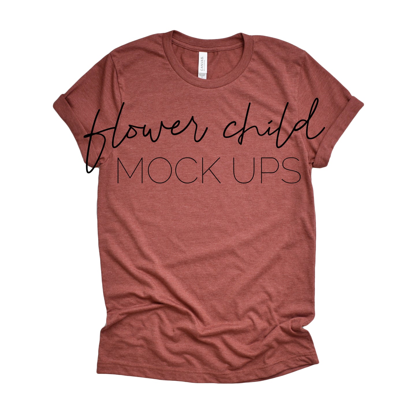 3001 Bella Canvas Heather Clay Relaxed - flowerchildmockups