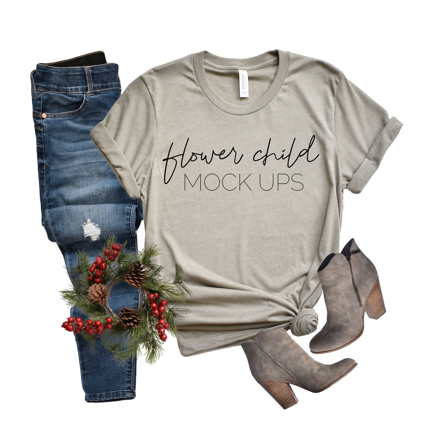 3001 Heather Stone Christmas Mockup - flowerchildmockups