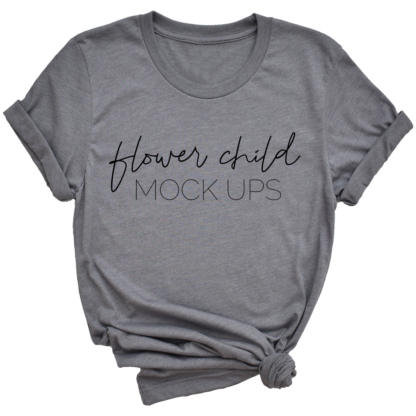 Bella Canvas 3001 Heather Storm Side Knot TAGLESS - flowerchildmockups