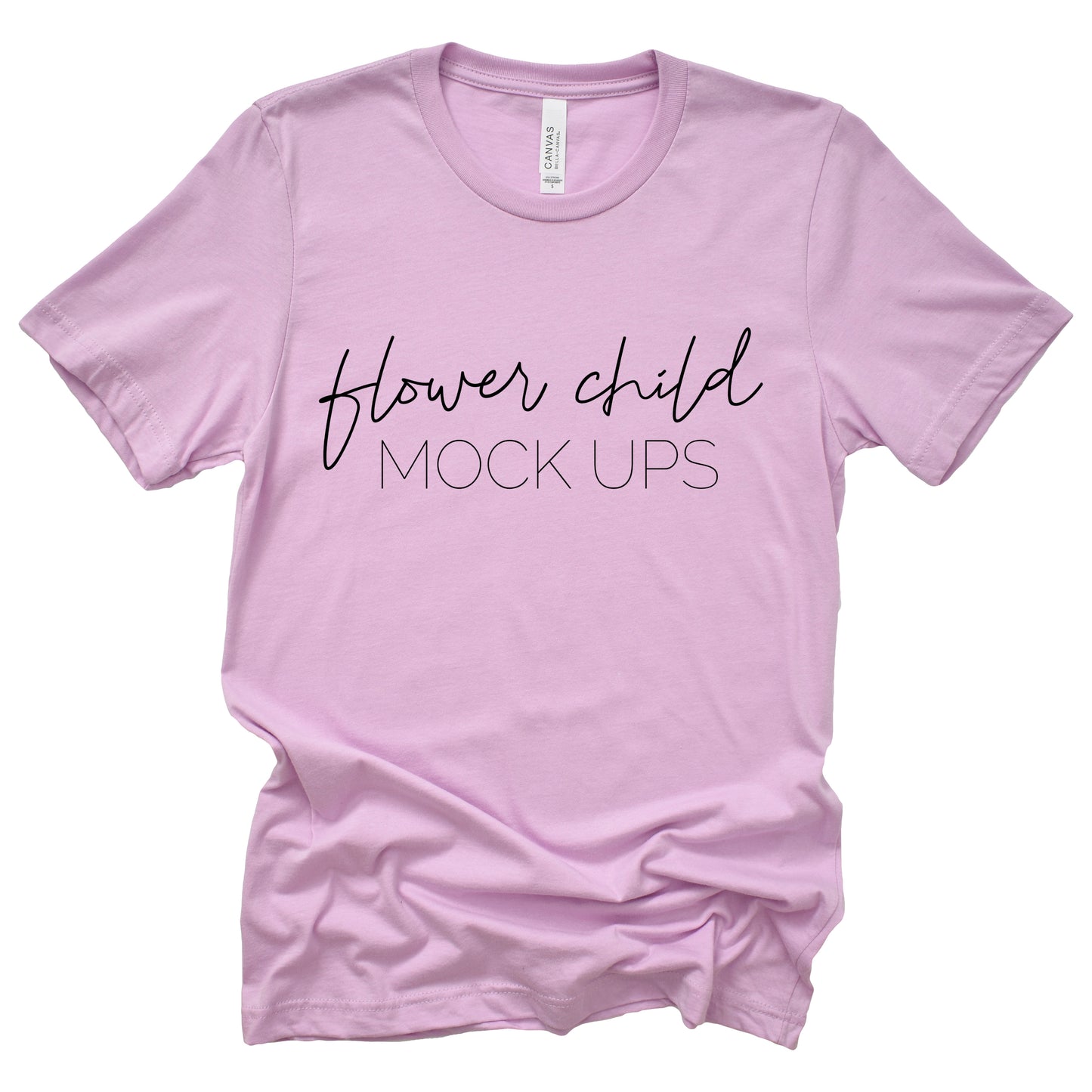 Bella Canvas 3001 Lilac Mockup Relaxed - flowerchildmockups