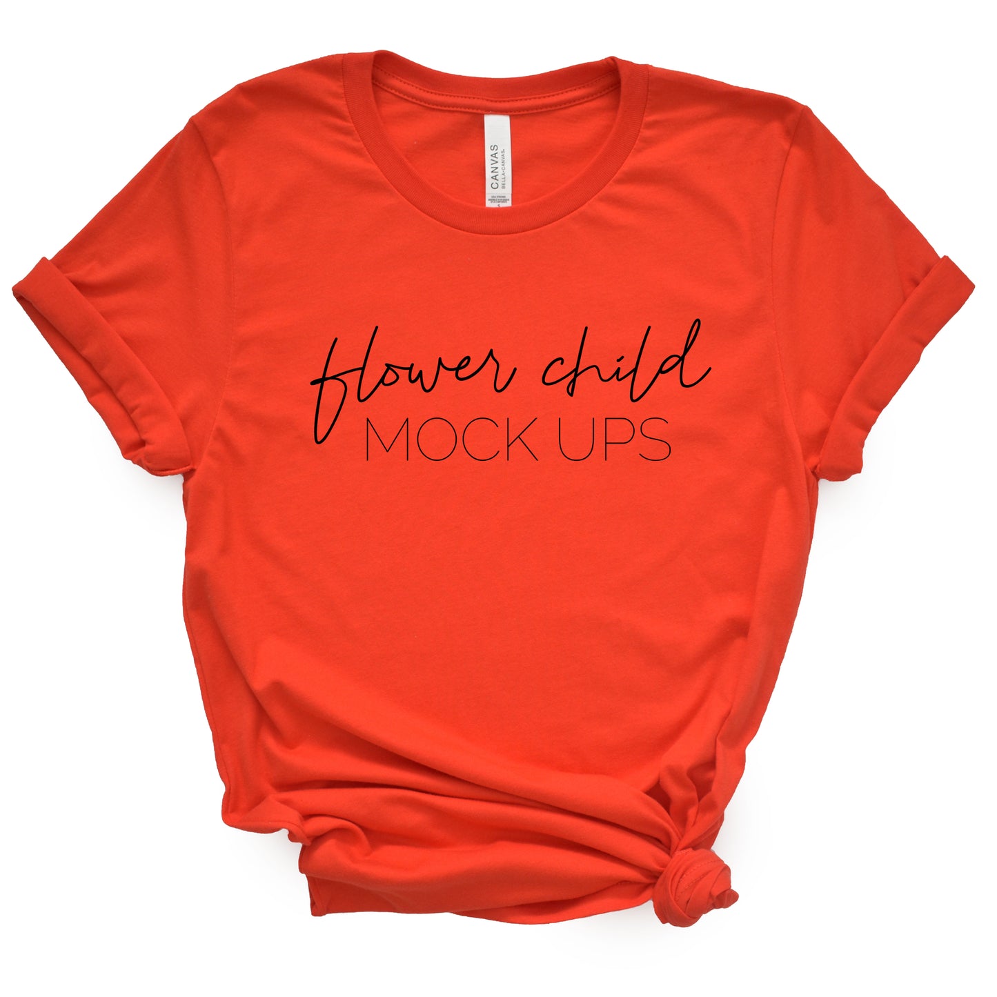 Bella Canvas 3001 Poppy Mockup - flowerchildmockups