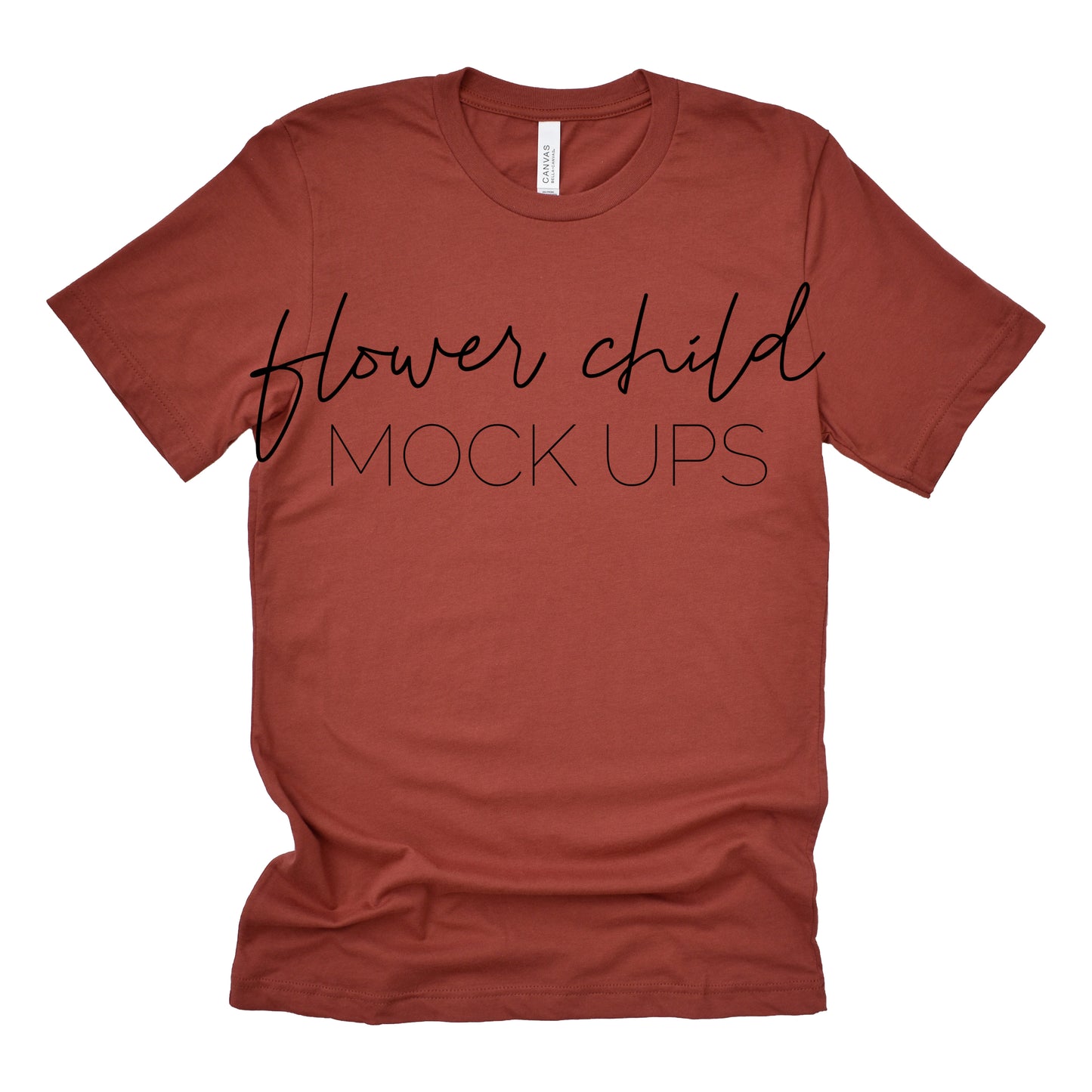 3001 Bella Canvas Rust Mockup Relaxed - flowerchildmockups