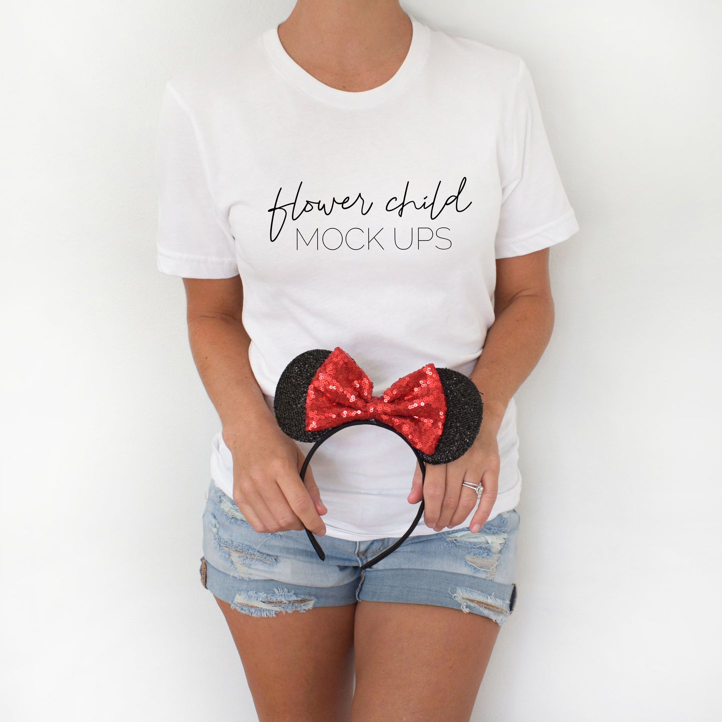 Disney Mockup Bella Canvas 3001 White - flowerchildmockups