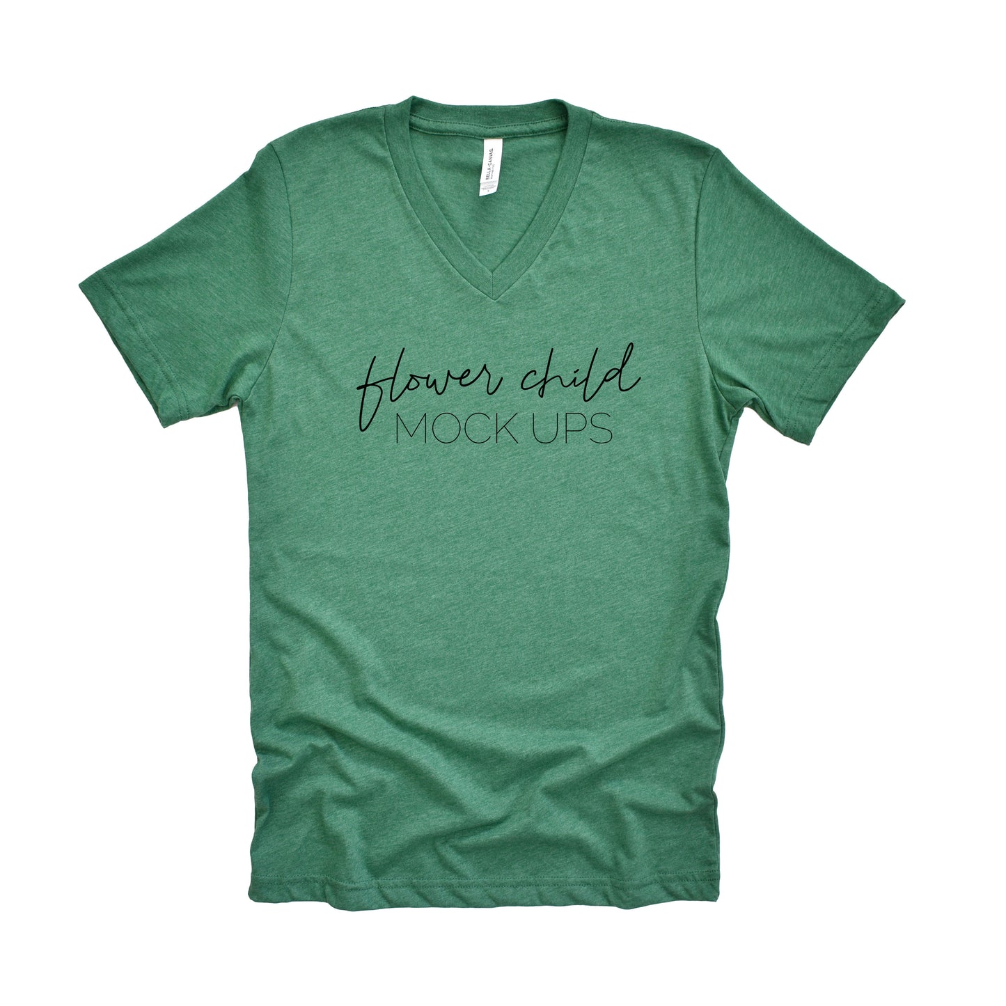 Bella Canvas 3005 Heather Grass Green Mockup