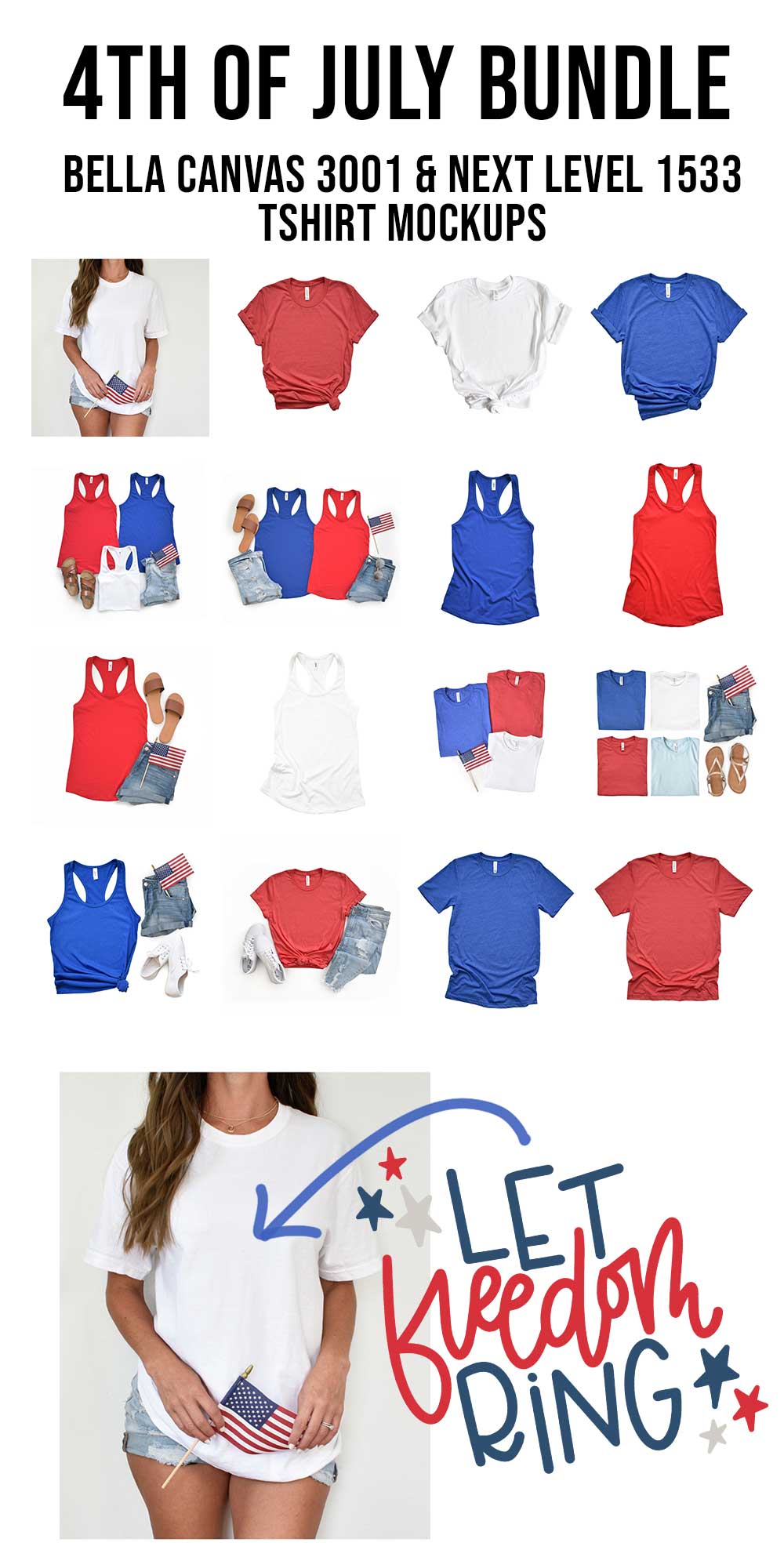4th of July Mockup Bundle | Flower Child Mockups