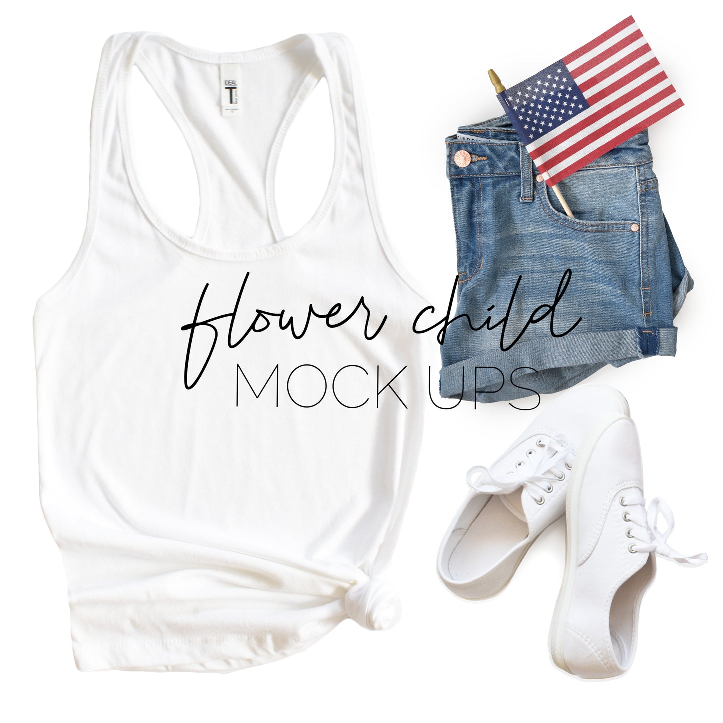 4th of July Mockup Next Level 1533 White - flowerchildmockups