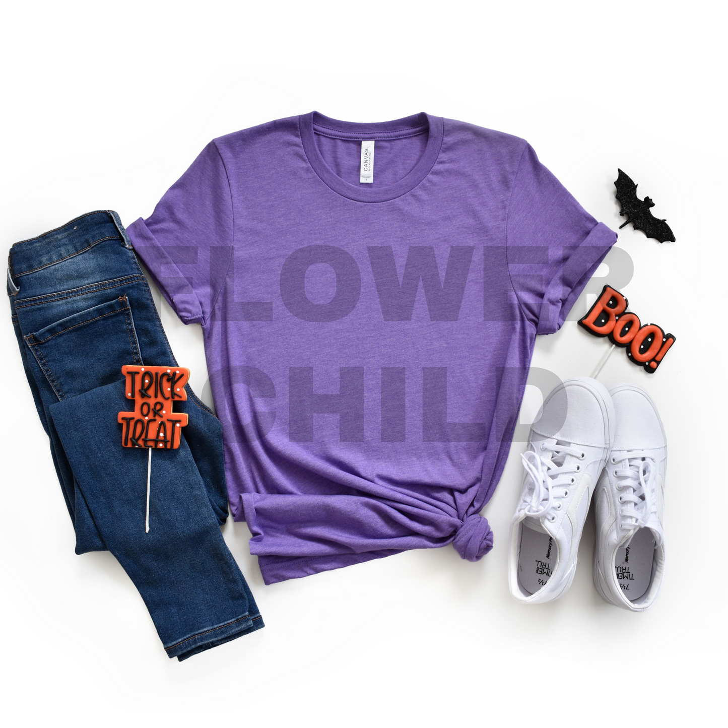 Halloween Mockup Bundle - Bella Canvas 3001, Gildan 18000, Onesie