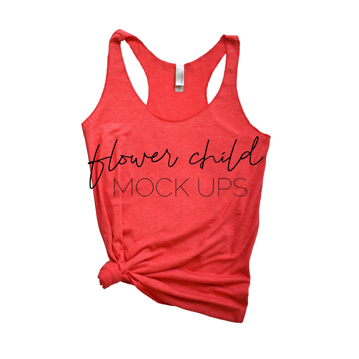 Next Level 6733 Red Side Knot - flowerchildmockups