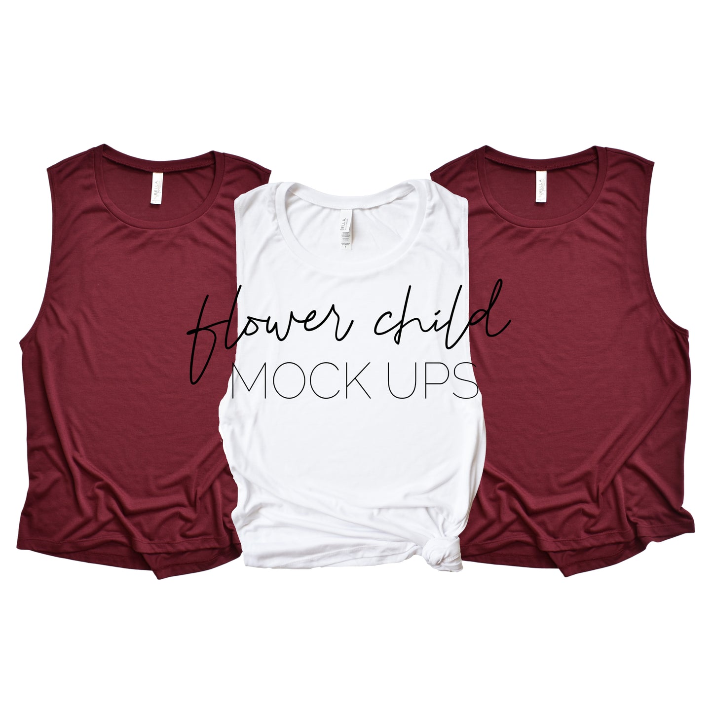 Bella Canvas 8803 Maroon White Combo - flowerchildmockups