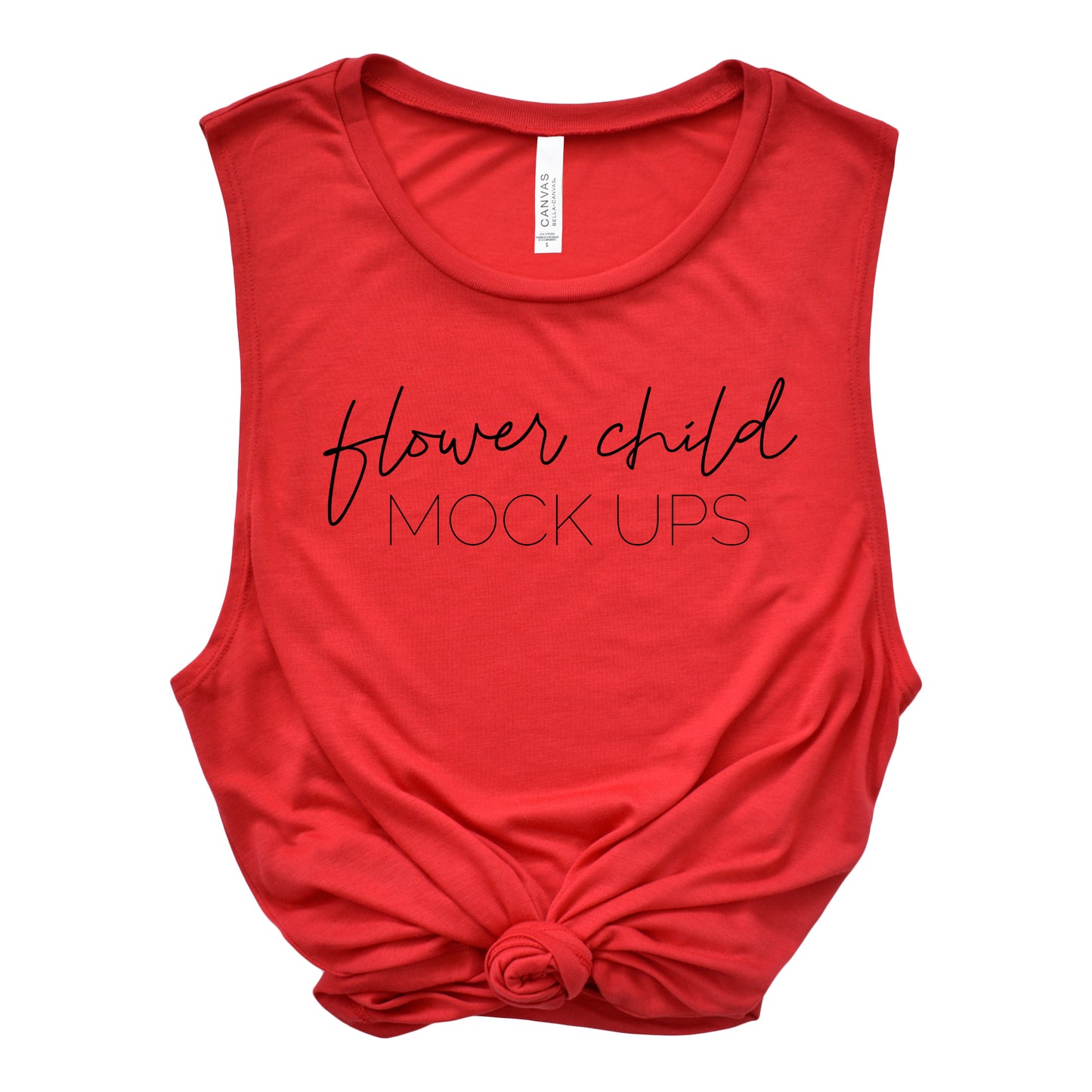 Bella Canvas 8803 Red Mockup - flowerchildmockups