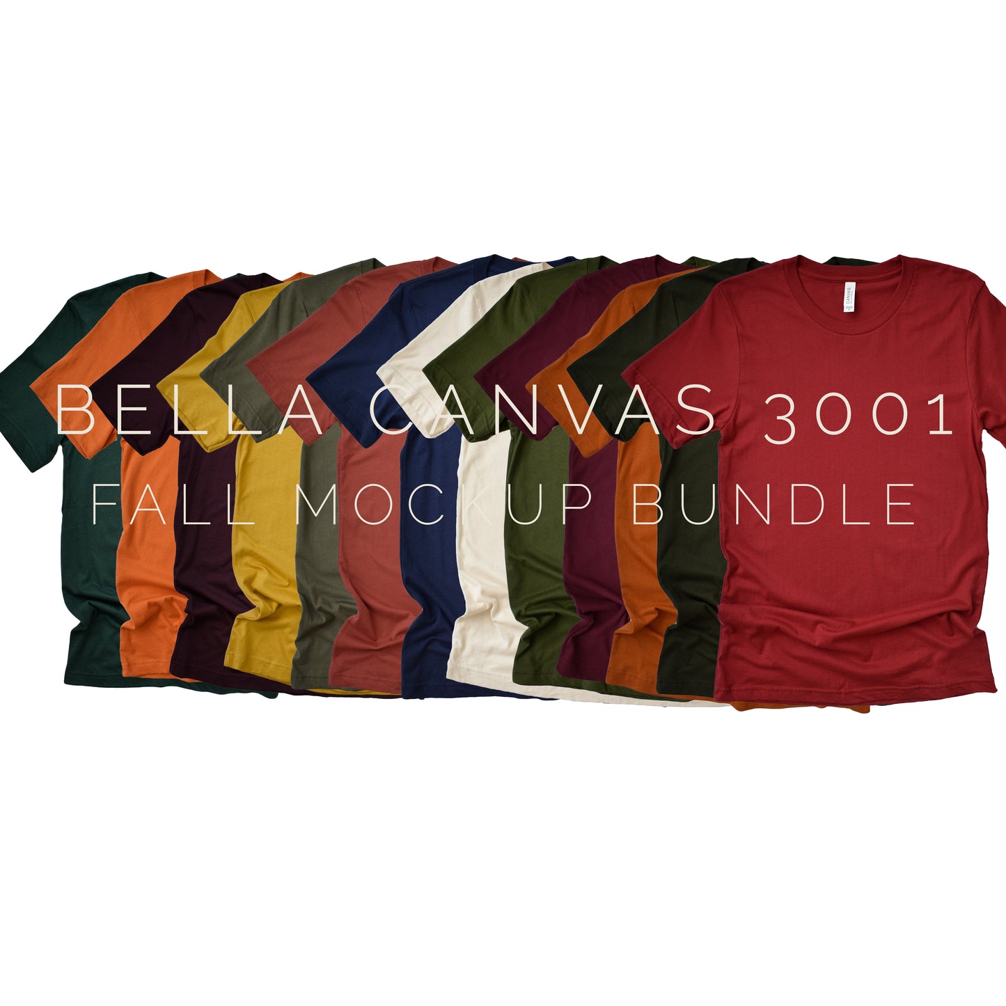 Bella Canvas 3001 Fall Mockup Bundle - flowerchildmockups