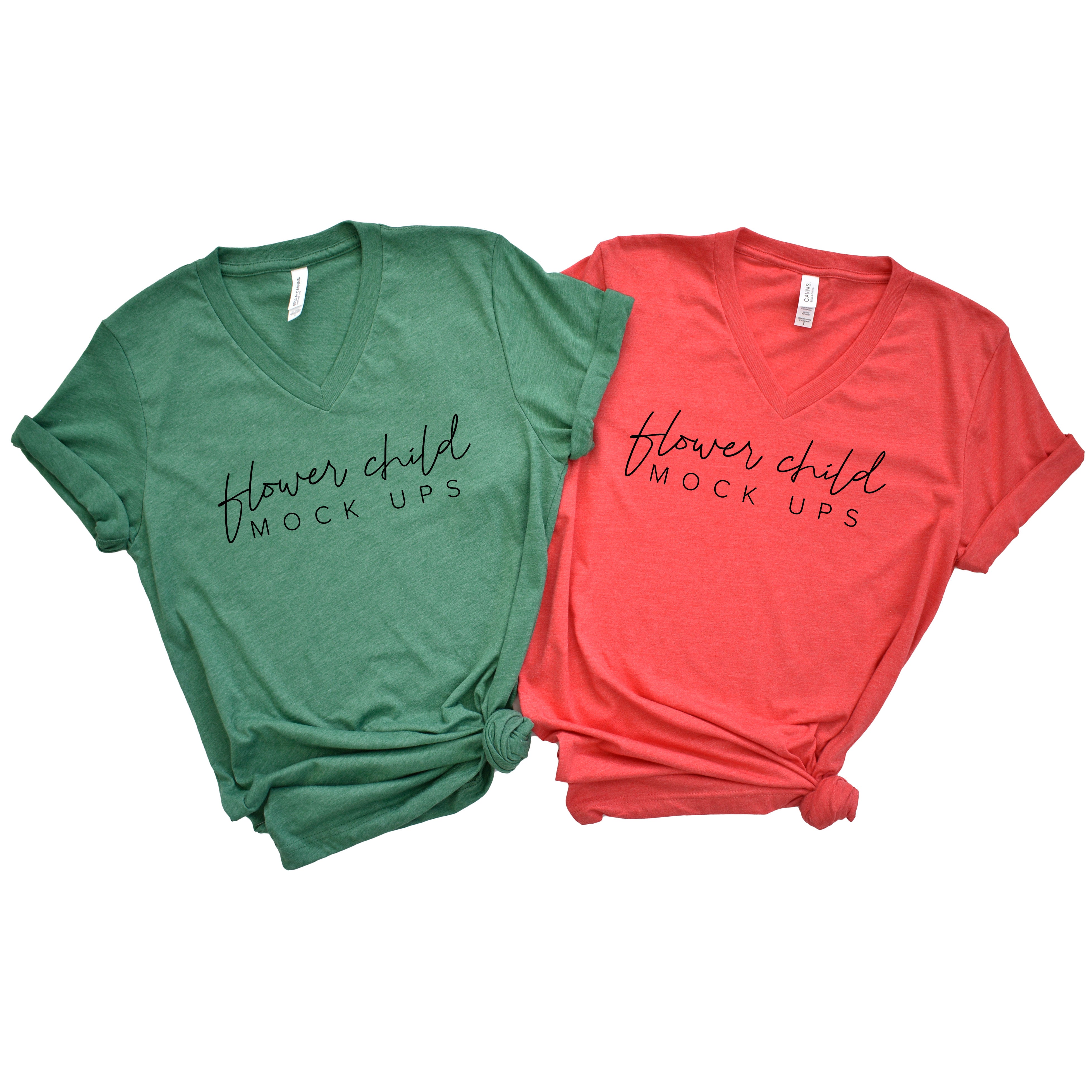 Buy Red Green Bella Canvas Christmas Shirt Mockup Couples Tshirt Online in  India 