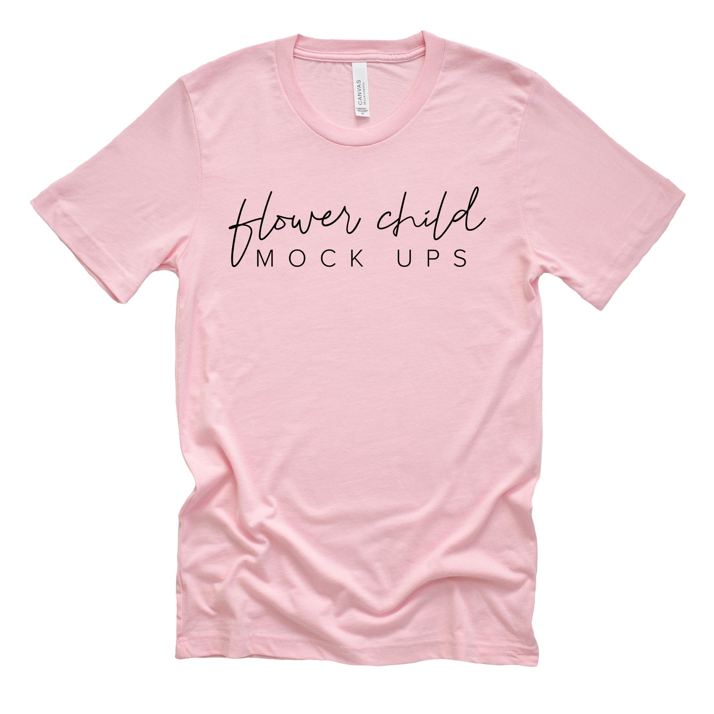 Bella Canvas 3001 Soft Pink Mockup Relaxed