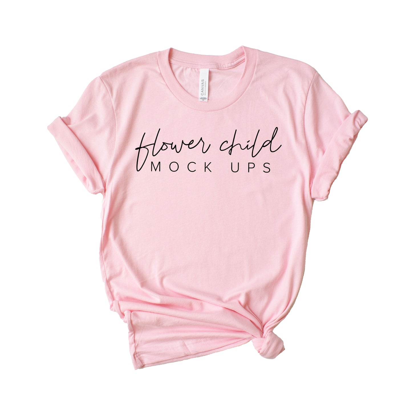 Bella Canvas 3001 Soft Pink Mockup