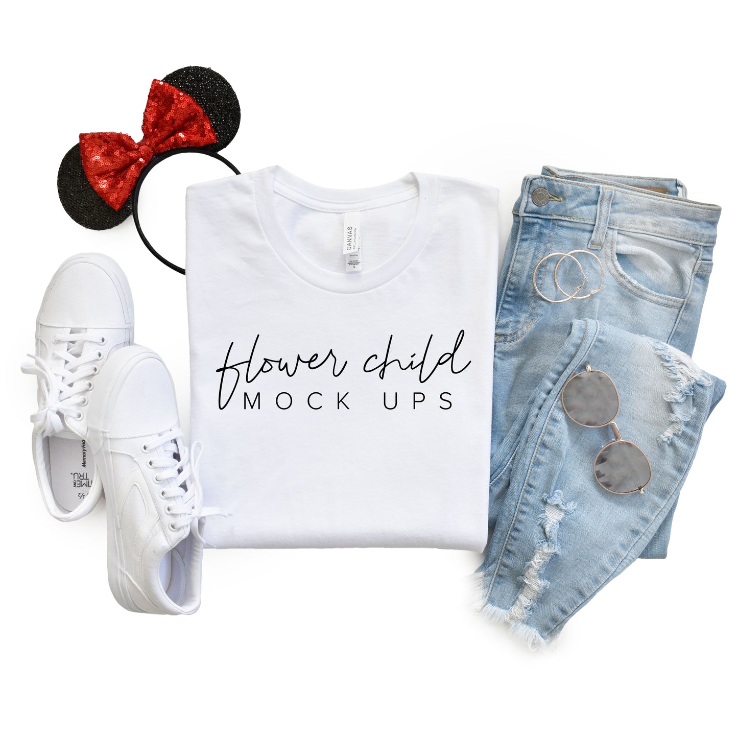 Bella Canvas 3001 White Disney Mockup