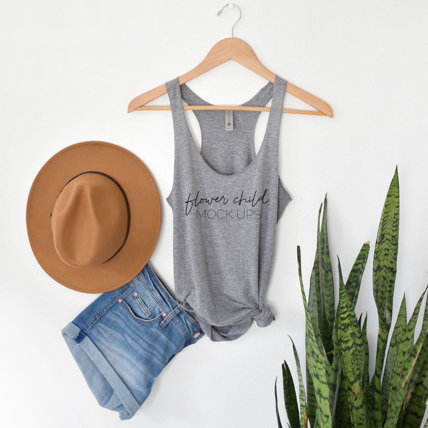 Next Level 6733 Premium Heather Gray Mockup boho - flowerchildmockups