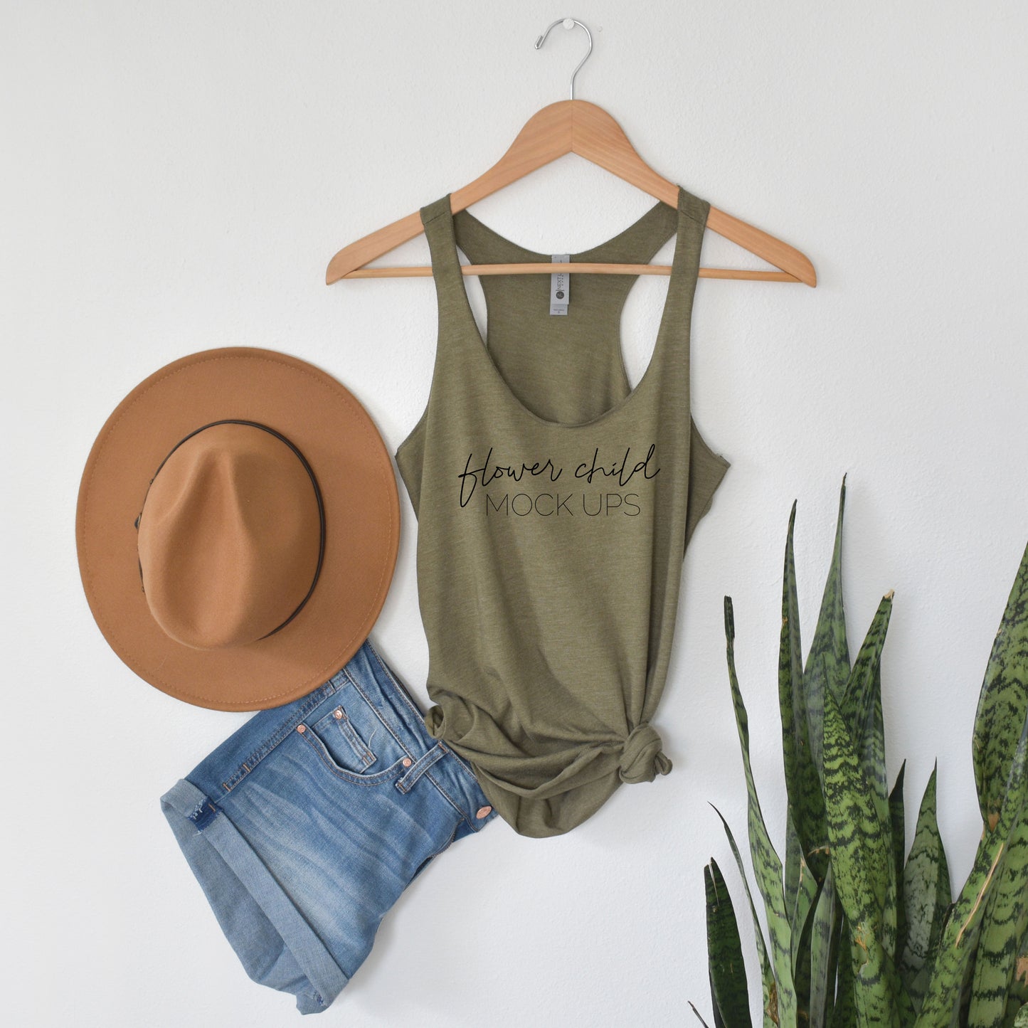 Next Level 6733 Military Green Mockup boho - flowerchildmockups