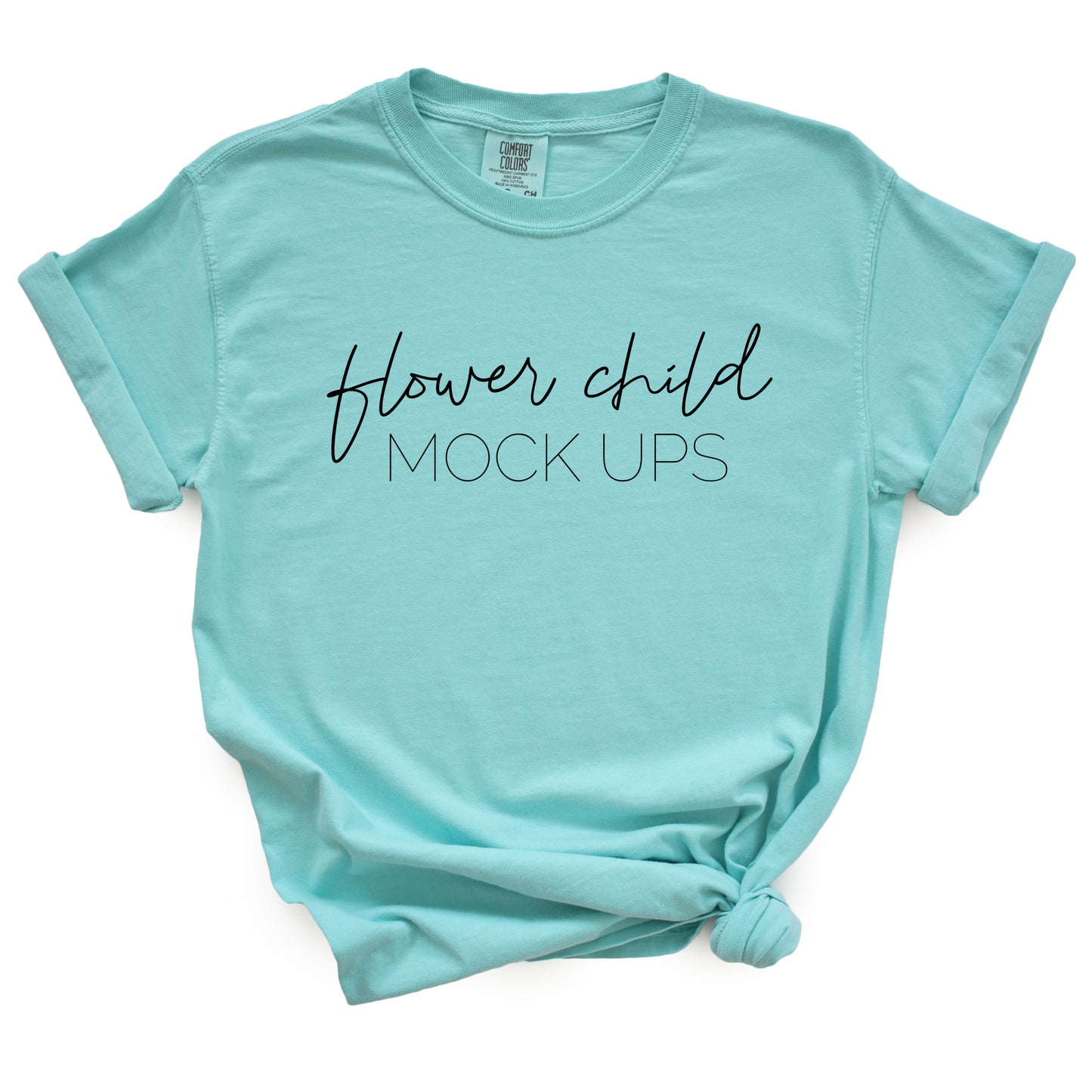Comfort Colors Mockup 1717 Chalky Mint - flowerchildmockups