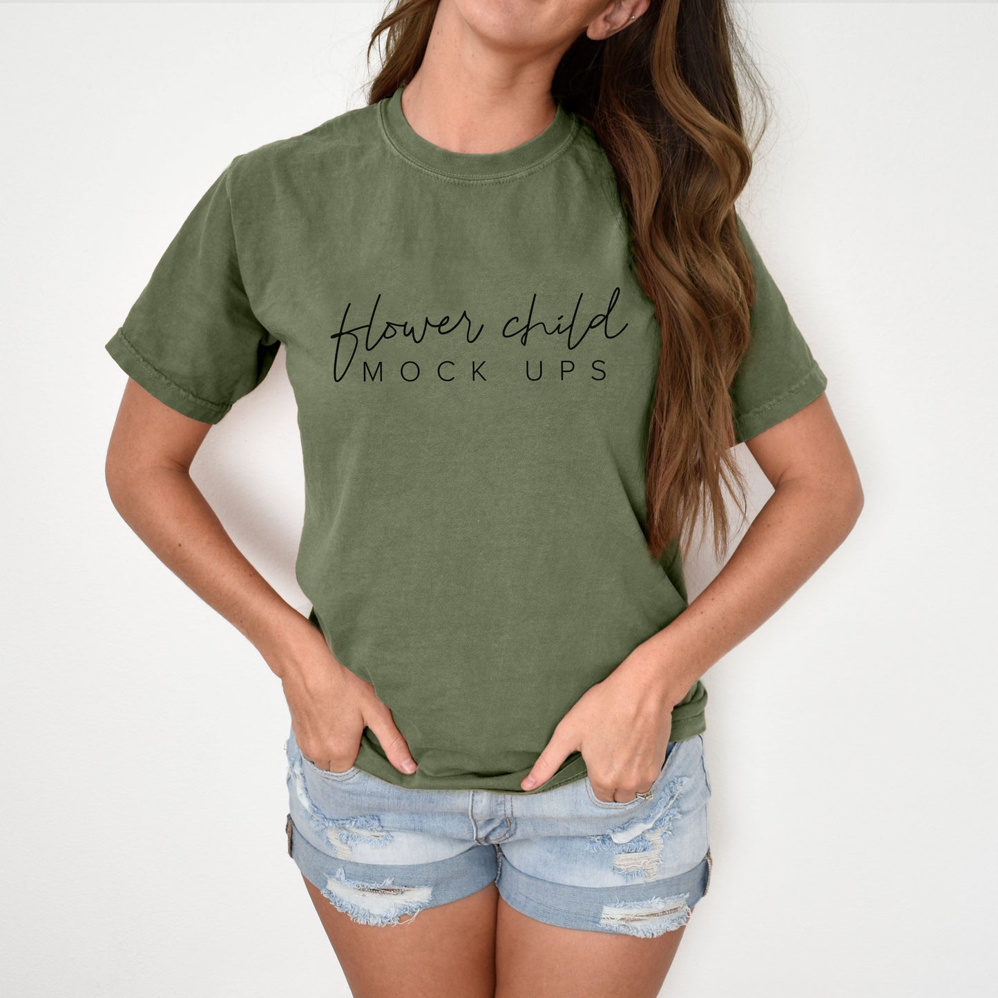 Comfort Colors 1717 Hemp Mockup Model