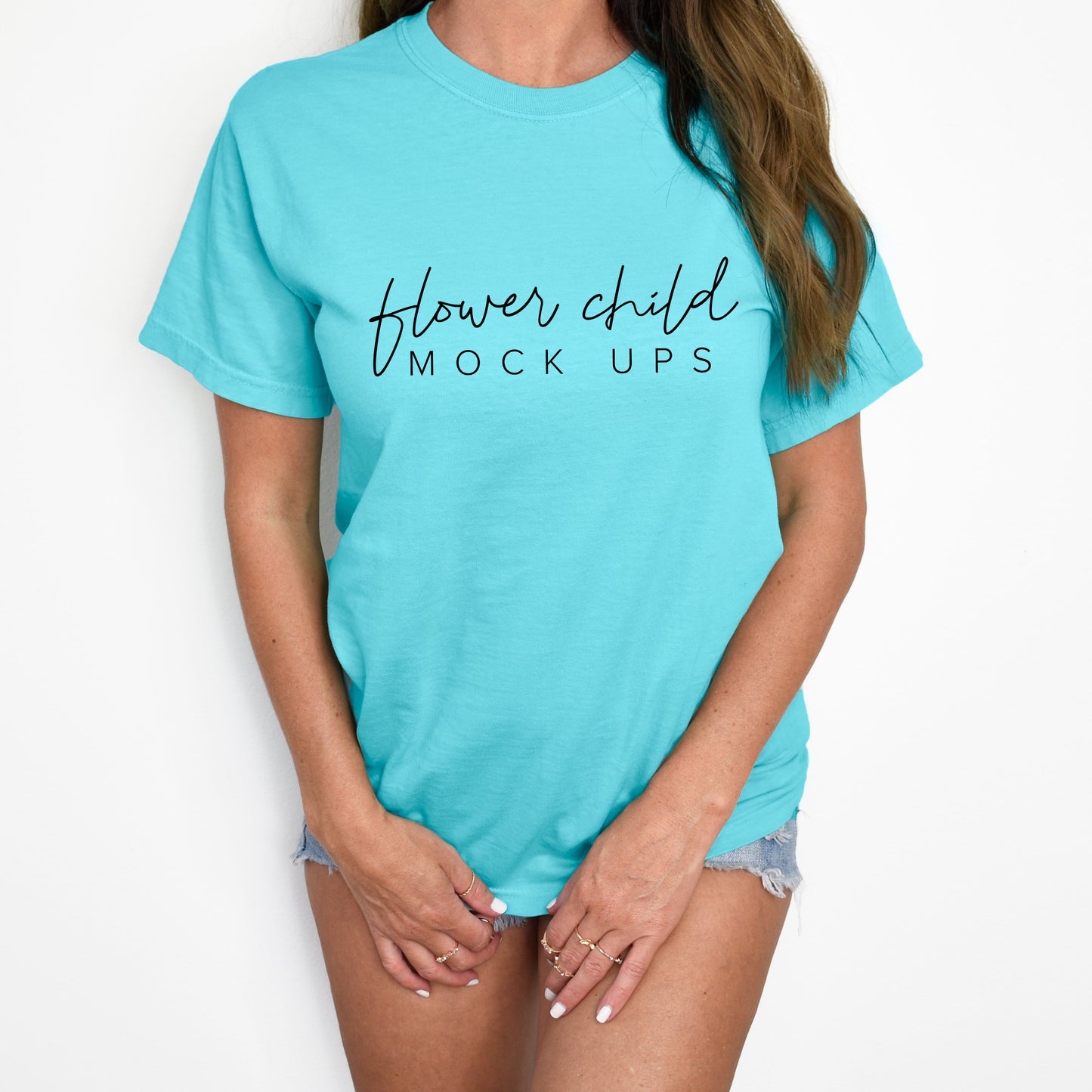 Comfort Colors 1717 Lagoon Blue Mockup