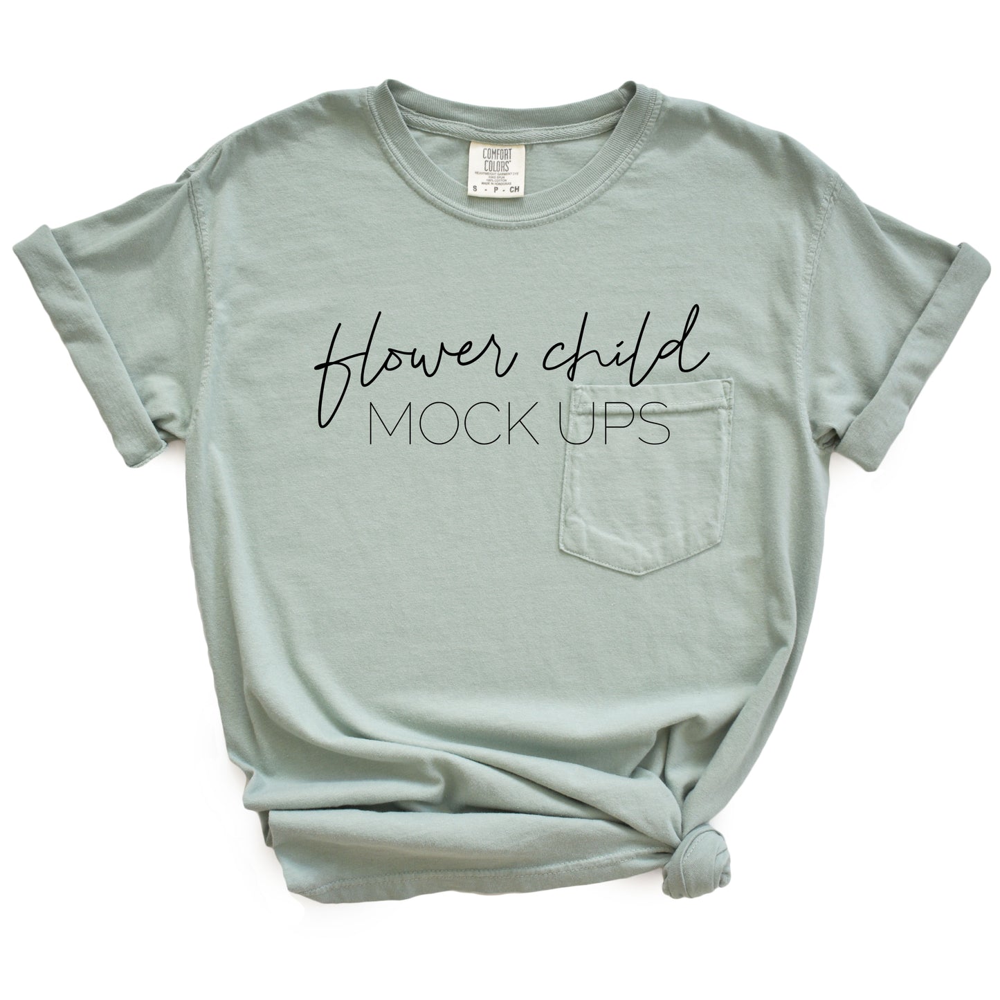 Comfort Colors Mockup 6030 Bay Side Knot - flowerchildmockups