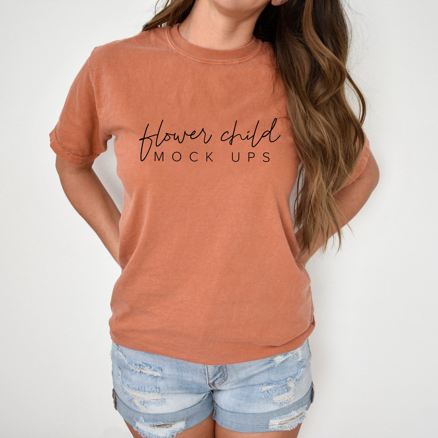 Comfort Colors 1717 Yam Mockup Model