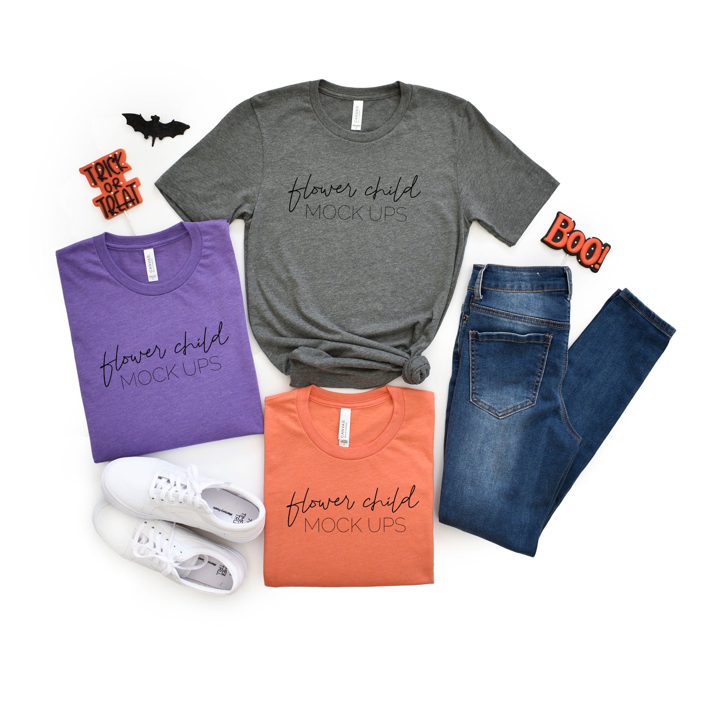 Bella Canvas 3001 Halloween Mockup