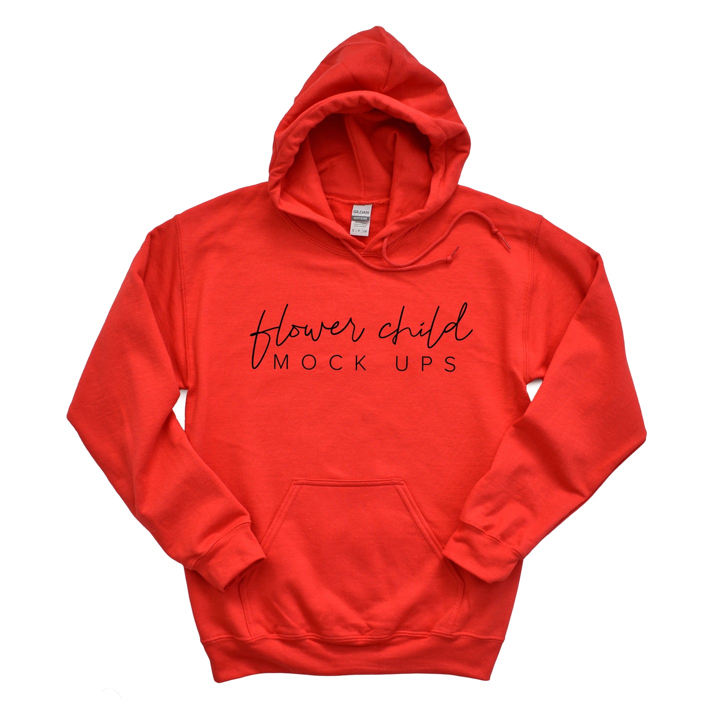Gildan 18500 Red Mockup | Gildan Hoodie Mockup