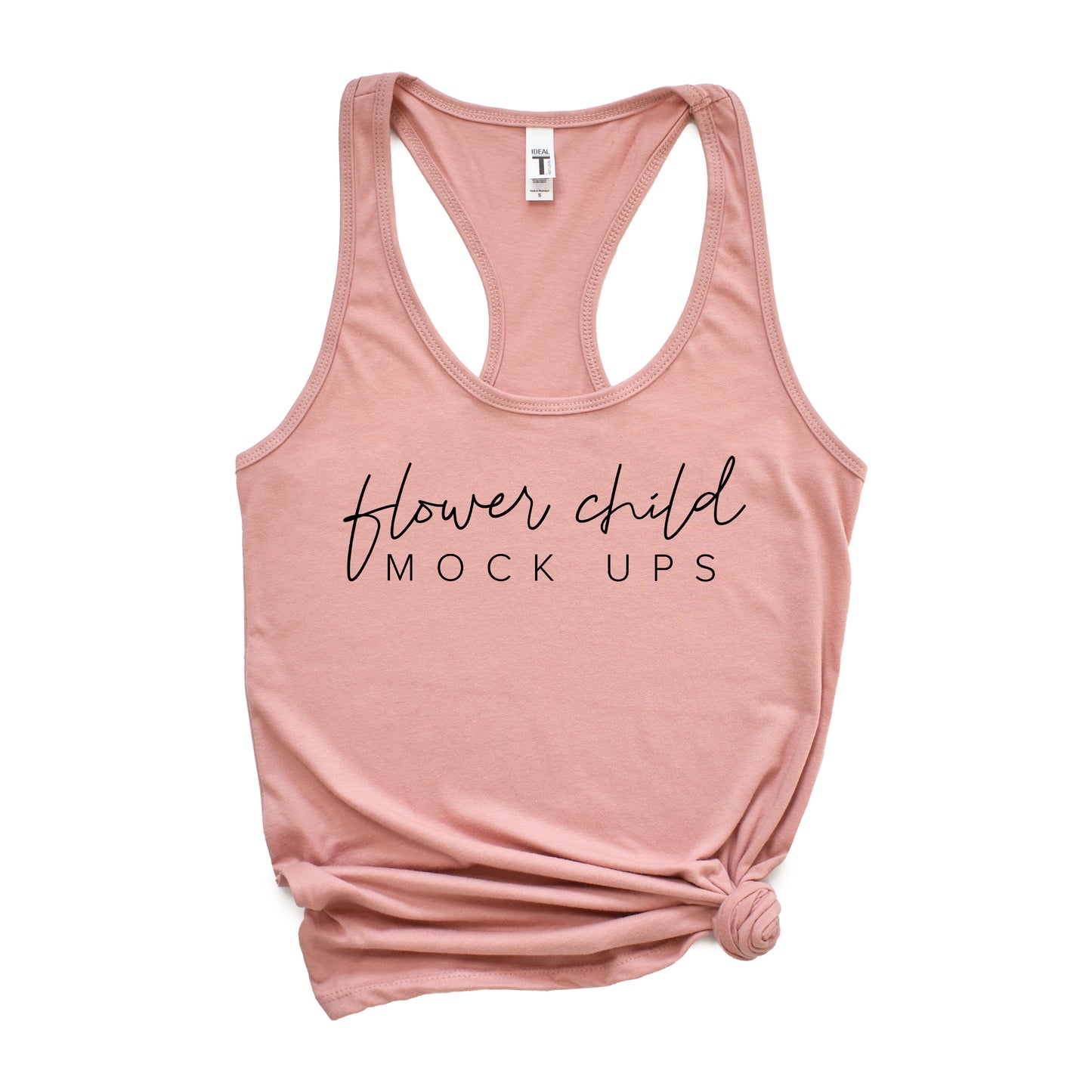 Next Level 1533 Desert Pink Mockup Side Knot