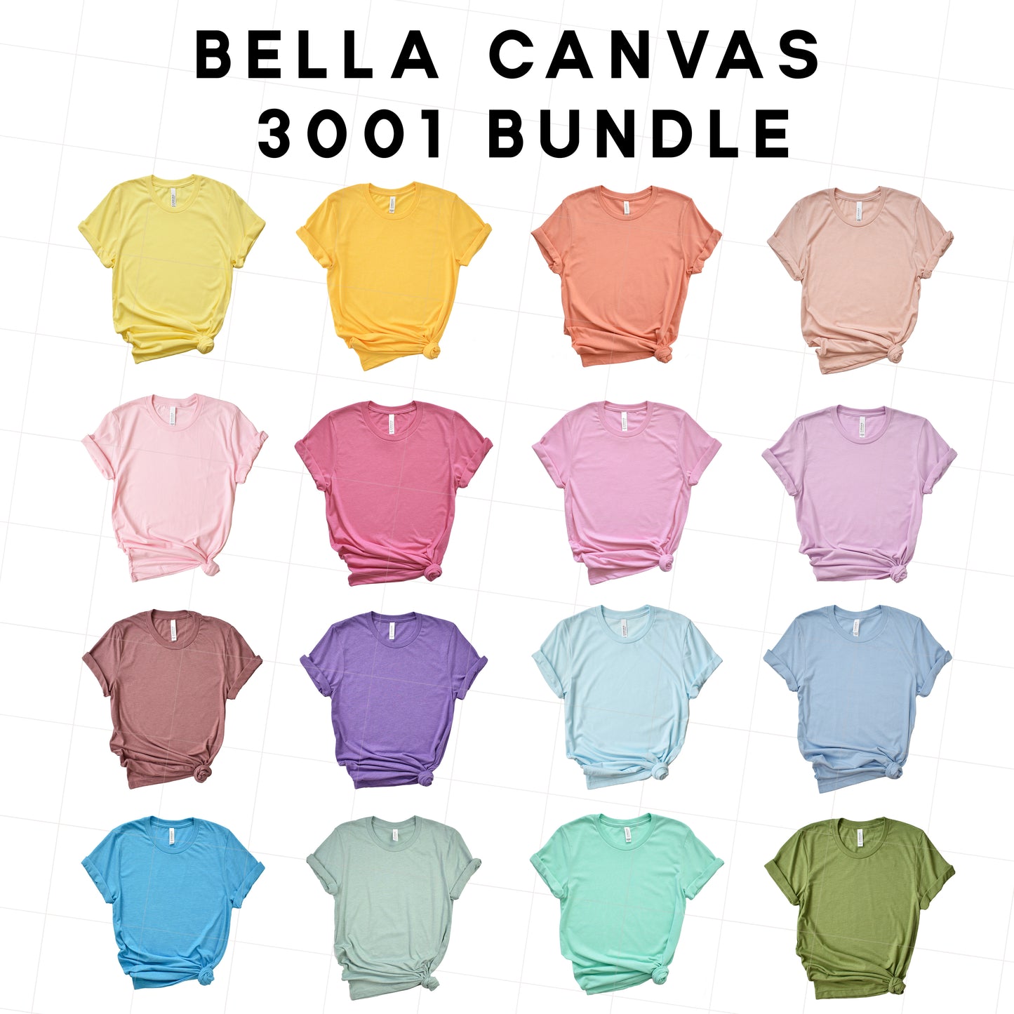 Bella Canvas 3001 Spring Mockup Bundle - flowerchildmockups