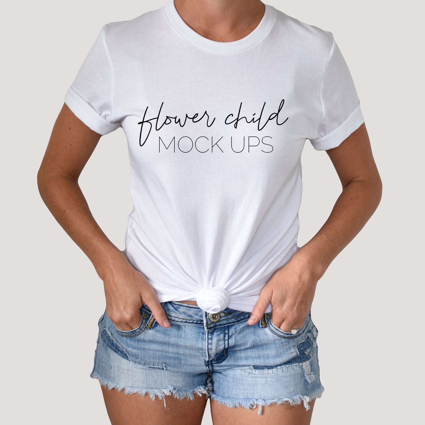 Model Mockup Bella Canvas 3001 White - flowerchildmockups