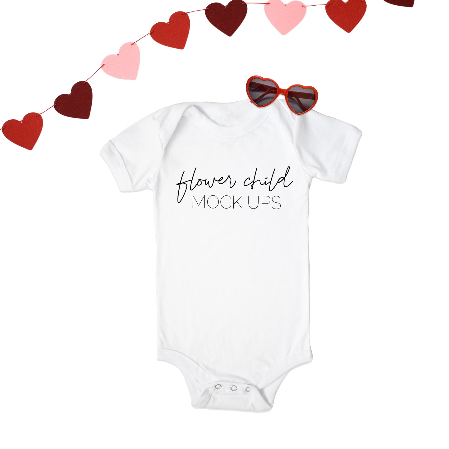 Onesie Valentine's Day Mockup - flowerchildmockups