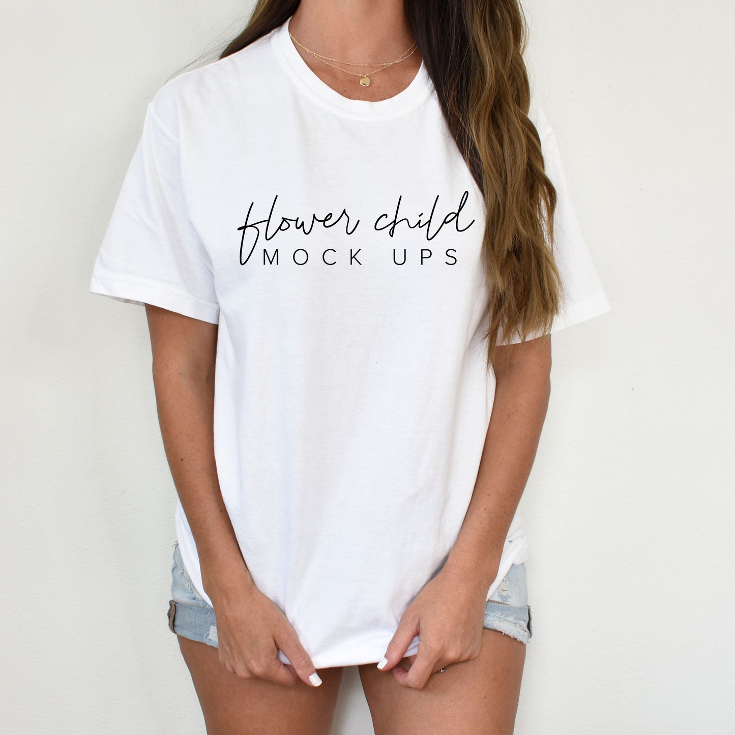 White Oversized Tshirt Model Mockup | Bella Canvas 3001 White Mockup Model | Comfort Colors 1717 White Mockup