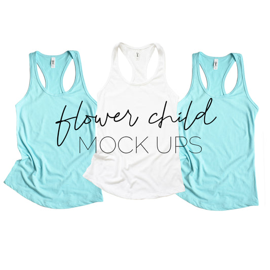 Silver Next Level 1533 Tank Top Mockup Graphic by lockandpage