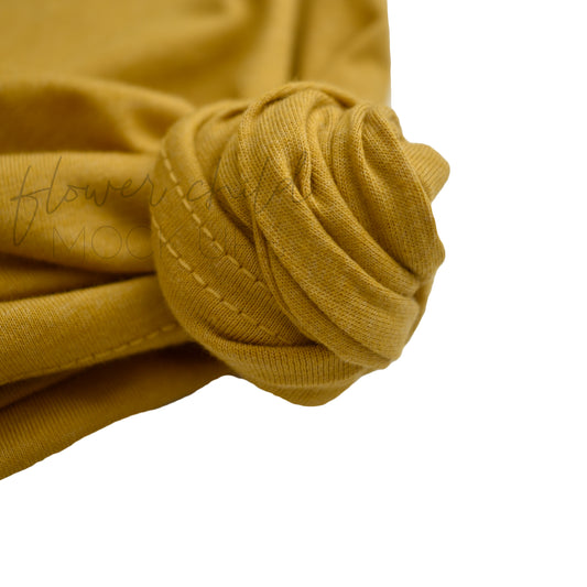 Bella Canvas 3001 Heather Mustard Knot Detail - flowerchildmockups