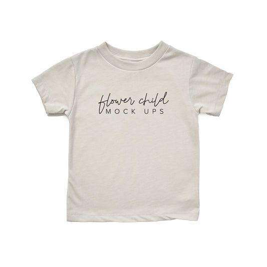 Bella Canvas 3001T Heather Dust Mockup - Youth Toddler Mockup