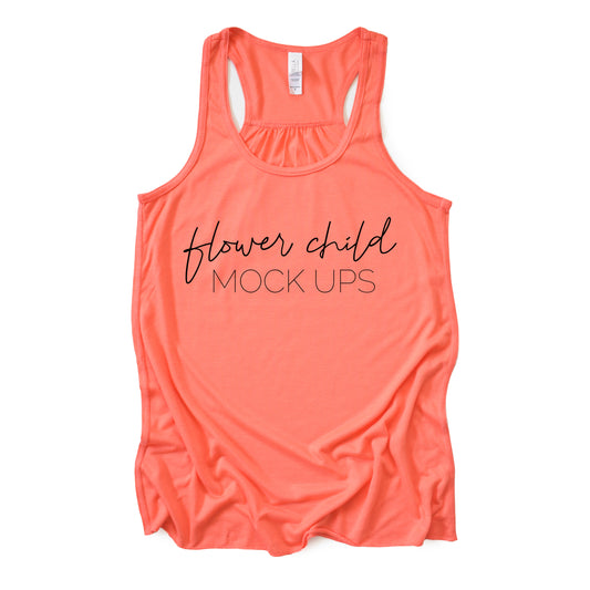 Bella Canvas 8800 Coral Mockup - flowerchildmockups