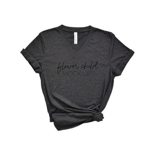 Bella Canvas 3005 Dark Grey Heather Mockup